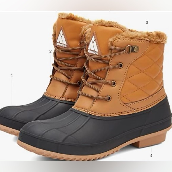 Mishansha Shoes - Brown Women Sz 6 Ankle Snow Boots